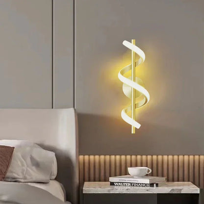 LED Wall Lamp Luxury Black White Gold Wall Decorative Lights