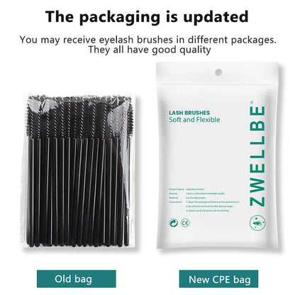 100/50Pcs Disposable Eyelash Brushes Eyelashes Extension Tools Eyebrow Brush Mascara Wands Applicator Spoolers Eye Lash Cosmetic - Giftcare 