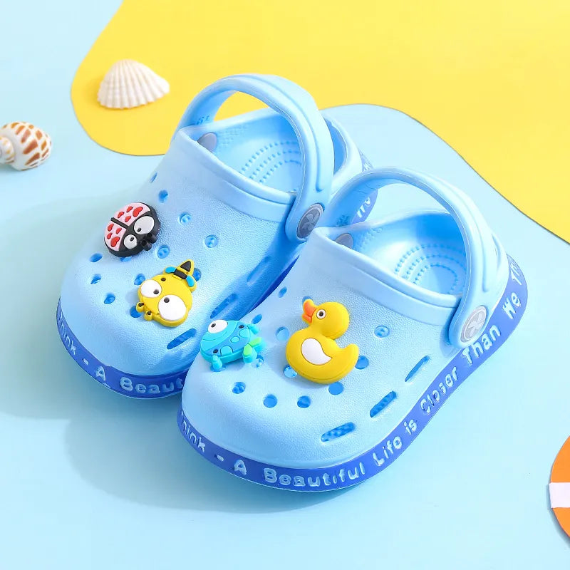 Summer Kids sandals Boys Girls Mules Cartoon baby Slippers Flat Summer Cartoon Children's Garden Shoes - Giftcare 