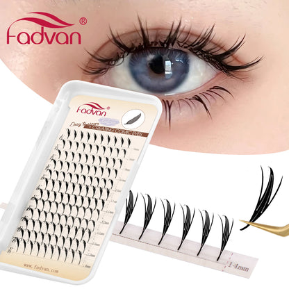 FADVAN D Curl Devil Comic Cartoon Spirit Style 8-14mm Heart Feather Spire Eyelash Extension Demon Tower Top 3D Light Lash