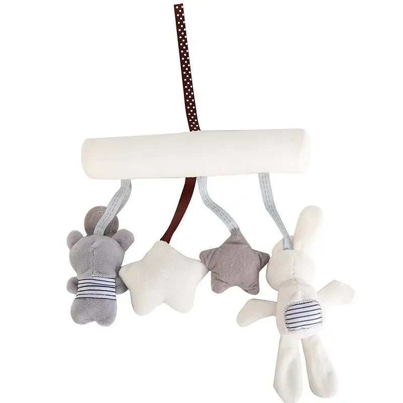 Bed Accessories Infant Toddler Rattles Toys For Baby Stroller Crib Soft Rabbit Bear Style Pram Hanging Toys Plush Appease Doll