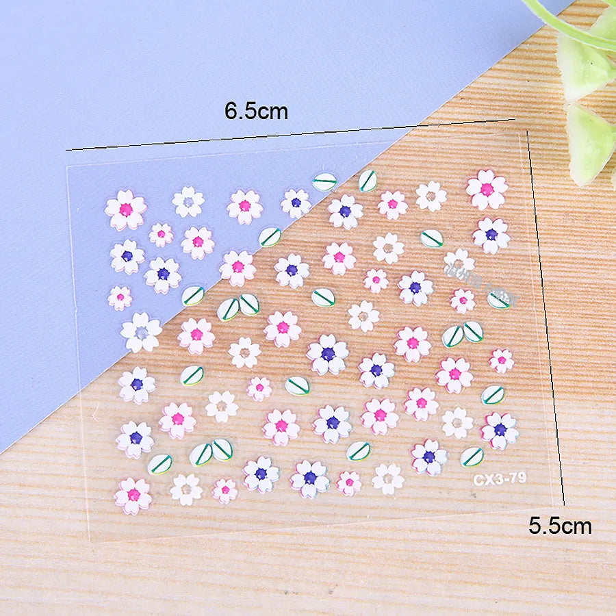 10 Pcs Sheets Nail Art Transfer Stickers 3D Design Manicure Tips Decal Decorations Hot Selling - Giftcare 