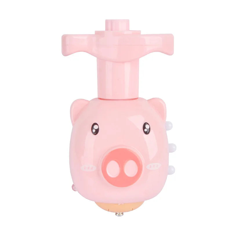 Flashing Spinning Twirl Top Children Light up Toy, Fruit Animal Shapes Heart Crown, LED, Music Gyroscope Launcher Birthday Gift