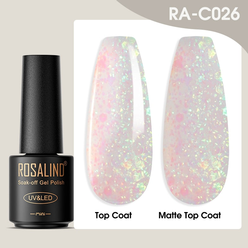 ROSALIND Gel Nail Polish Lamp All For Nails Art Manicure With Matt Base - Giftcare 