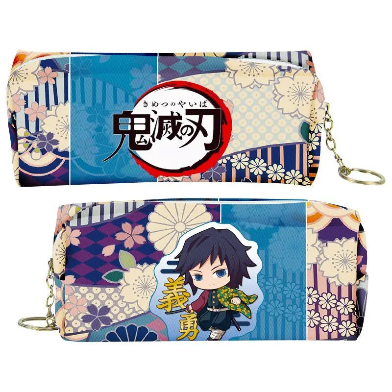demon slayer cartoon animation peripheral pencil case stationery box pencil coin purse PU zipper Nezuko Mitsuri Butterfly Ninja