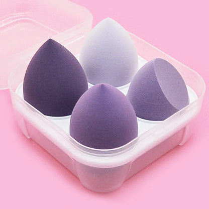 4pcs Makeup Sponge Powder Puff Dry and Wet Combined Beauty Cosmetic Ball Foundation Powder Puff Bevel Cut Make Up Sponge Tools - Giftcare 