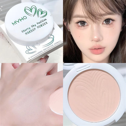 Oil Control Soft Focus Pressed Powder Matte Compact Lasting No Cakey Full Coverage Concealer Face Tightening Air Powder Makeup