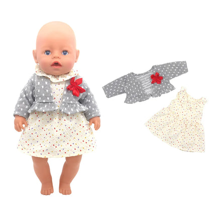 New Doll Suit Fit For 43cm Born Baby Doll 17 Inch Reborn Doll Clothes And Accessories