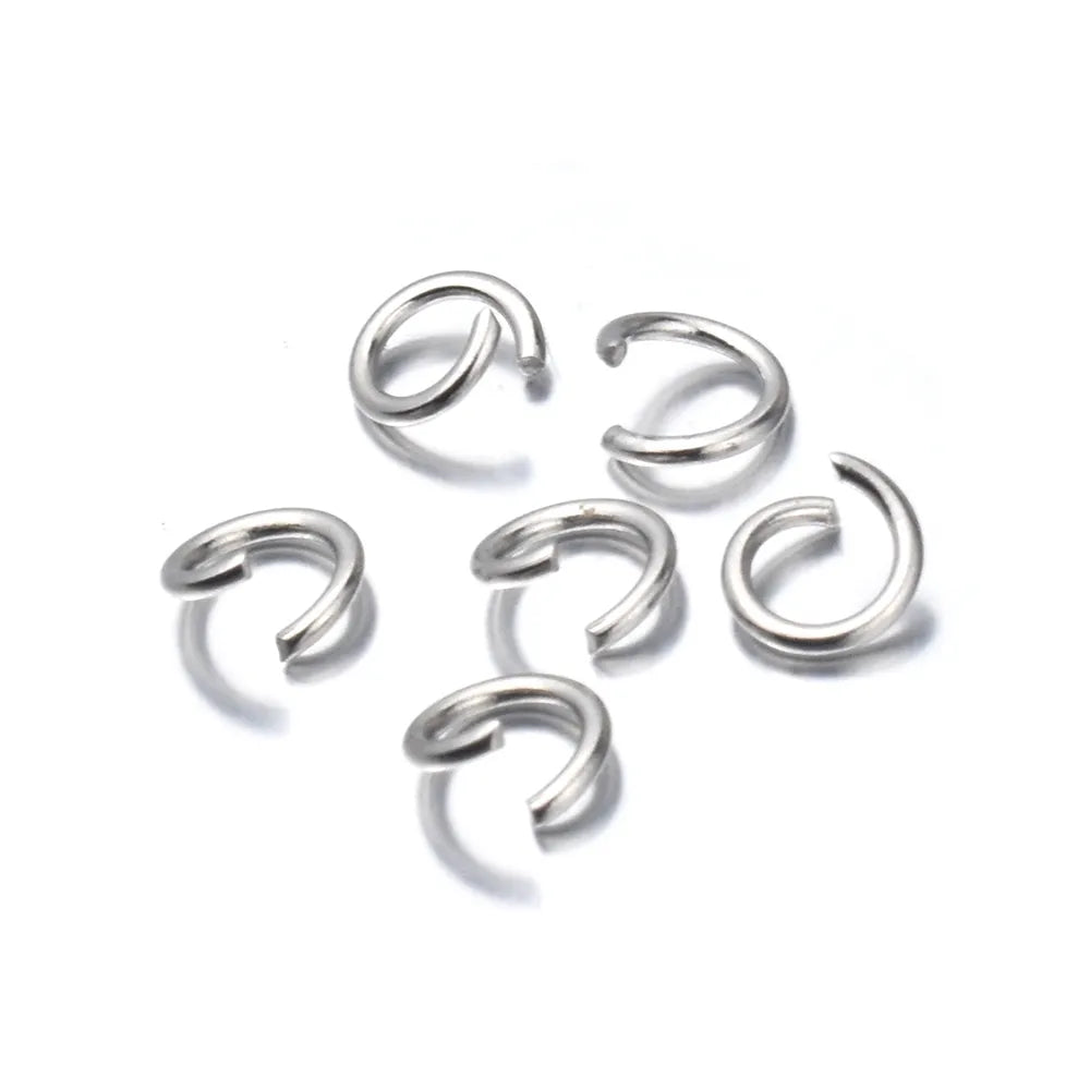 200pcs/Lot 3/4/5/6/7/8/10mm stainless steel DIY Jewelry Findings Open Single Loops Jump Rings & Split Ring for jewelry making - Giftcare 