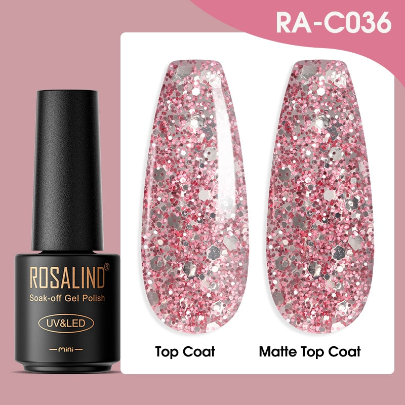 ROSALIND Gel Nail Polish Lamp All For Nails Art Manicure With Matt Base - Giftcare 