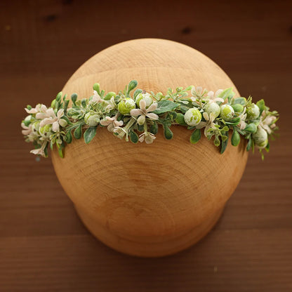 Baby Photography Accessories Full Moon Baby Artificial Flower Headband Decoration Adjustable Floral Headwear Newborn Photo Props