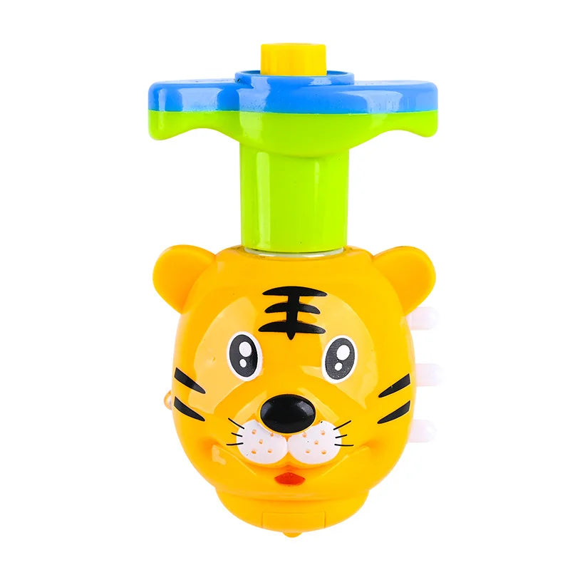 Flashing Spinning Twirl Top Children Light up Toy, Fruit Animal Shapes Heart Crown, LED, Music Gyroscope Launcher Birthday Gift