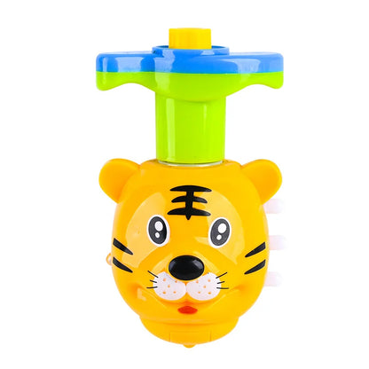 Flashing Spinning Twirl Top Children Light up Toy, Fruit Animal Shapes Heart Crown, LED, Music Gyroscope Launcher Birthday Gift