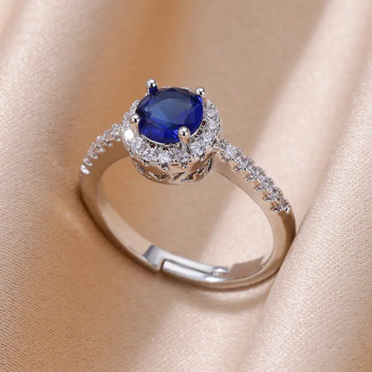 Zircon Crystal Rings for Women Stainless Steel Gold Plated Ring 2023 Trend Couple Wedding Jewelry Free Shipping anillos mujer - Giftcare 