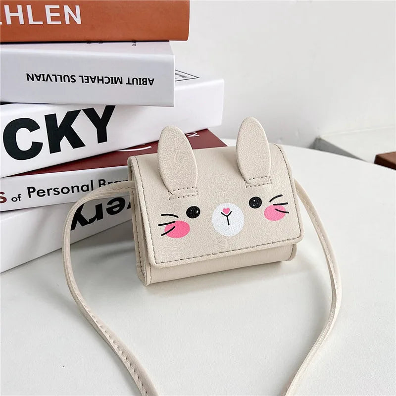 Children's Accessories Small Shoulder Bag Cute Rabbit BabyGirls Small Crossbody Bags Cartoon Kids Boys Mini Coin Purse Handbags