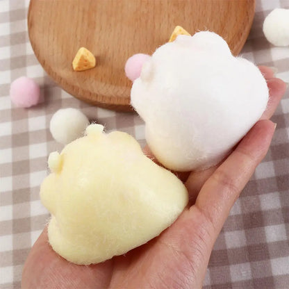 Cute Taba Squishy Hamster Squeeze Toy Cartoon Fidgets Toy Funny Plush Pinch Decompression Toy Stress Relief For Kids Adults Gift
