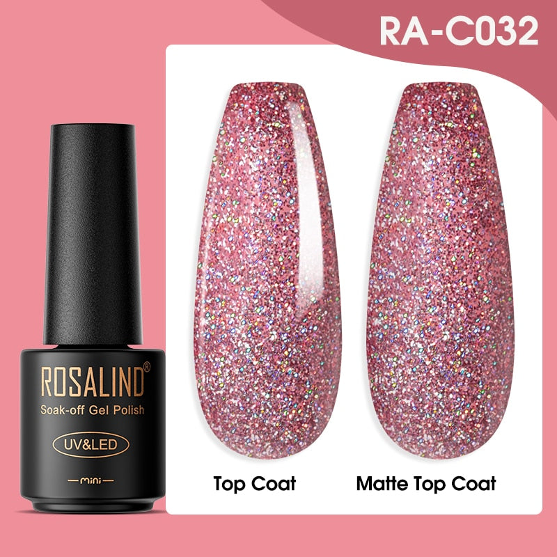 ROSALIND Gel Nail Polish Lamp All For Nails Art Manicure With Matt Base - Giftcare 