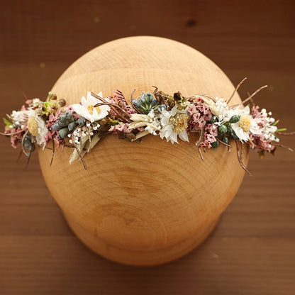 Baby Photography Accessories Full Moon Baby Artificial Flower Headband Decoration Adjustable Floral Headwear Newborn Photo Props