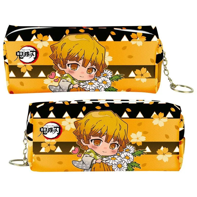 demon slayer cartoon animation peripheral pencil case stationery box pencil coin purse PU zipper Nezuko Mitsuri Butterfly Ninja