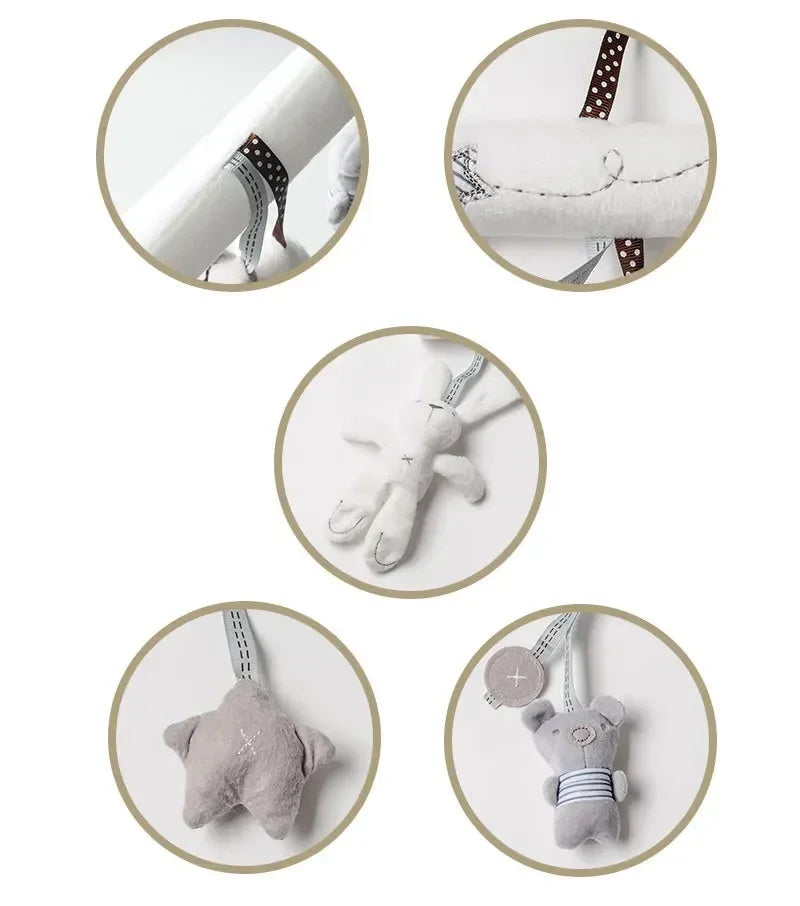 Bed Accessories Infant Toddler Rattles Toys For Baby Stroller Crib Soft Rabbit Bear Style Pram Hanging Toys Plush Appease Doll