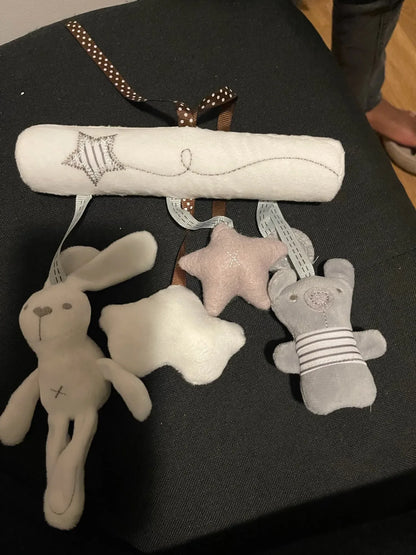 Bed Accessories Infant Toddler Rattles Toys For Baby Stroller Crib Soft Rabbit Bear Style Pram Hanging Toys Plush Appease Doll