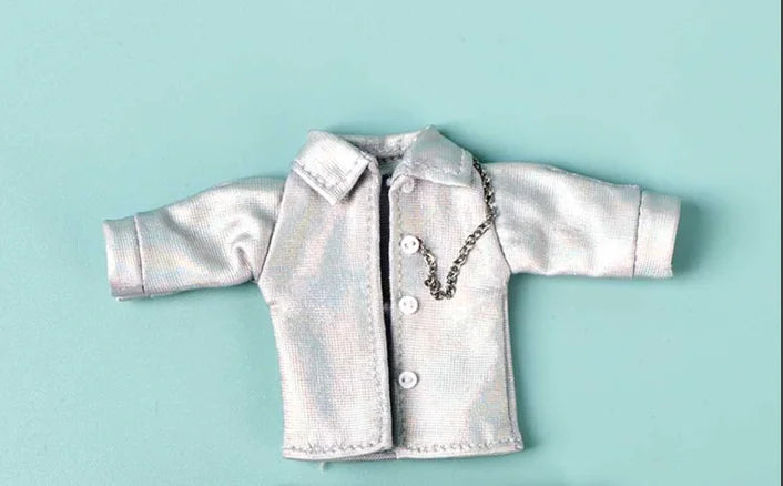 OB11 Baby Accessories Clothes for Baby Laser Bar Sets T-Shirts Jackets and Jeans Furniture for Dolls 1/12 Cool Anime Toys