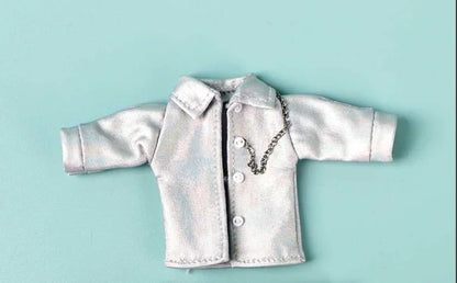 OB11 Baby Accessories Clothes for Baby Laser Bar Sets T-Shirts Jackets and Jeans Furniture for Dolls 1/12 Cool Anime Toys