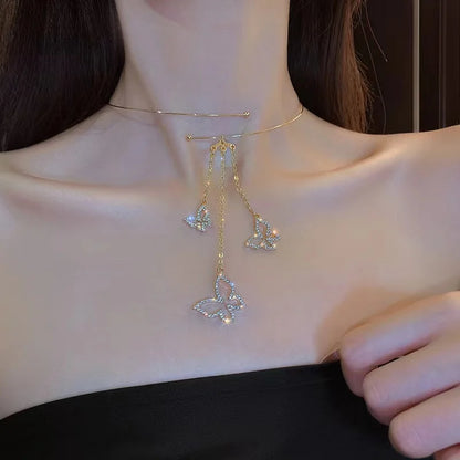 Fashion Silver Color Girls Hammer pattern Love Necklace