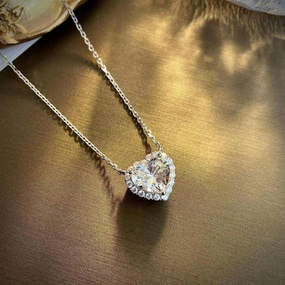 Fashion Silver Color Girls Hammer pattern Love Necklace