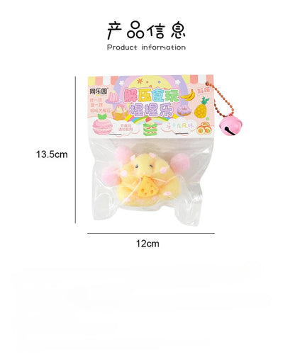 Cute Hamster Fidget Toy TPR Soft Mochi Squishies Anti-stress Toy Party Favors Stress Relief Toys for Kids Adult