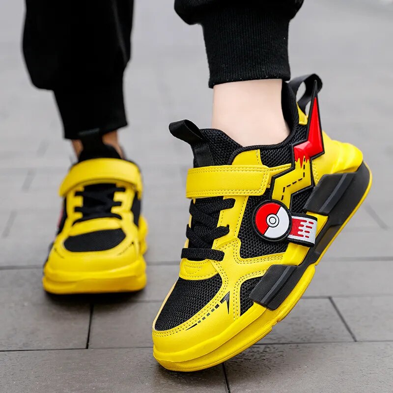 Pikachu Pokemon Children Cartoon Sports Shoes Fashion Anime Boy Girl Sneakers Student Casual Running Shoe Breathable Lightweight - Giftcare 