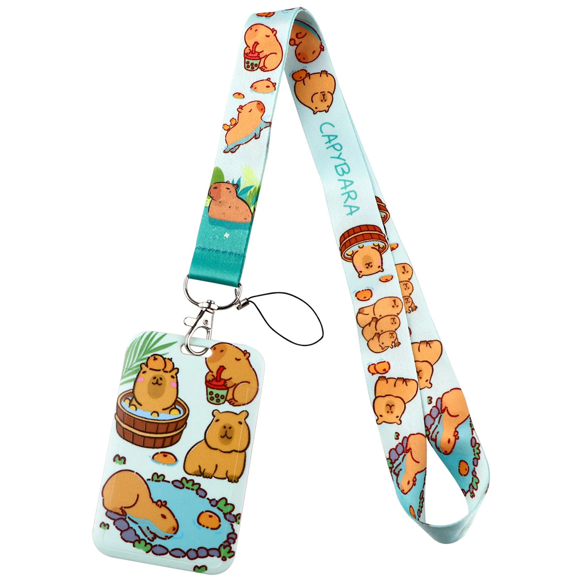 Cute Capybara Lanyard for Key Neck Strap lanyard Card ID Badge Holder Key Chain Key Holder Keyring Accessories Holiday Gifts