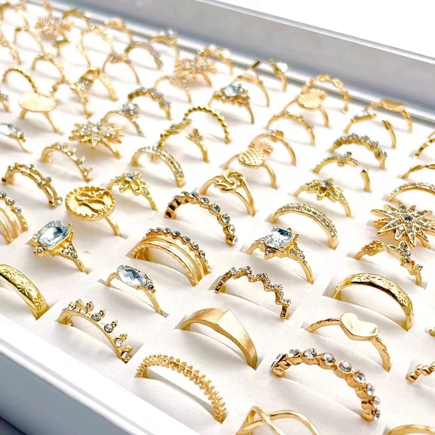 30Pcs/Lot New Rings for Women Vintage Gem Snake Spider Gossip Bohemian Party Girls Set Wedding Ring Jewelry Love Gift.Free shipping