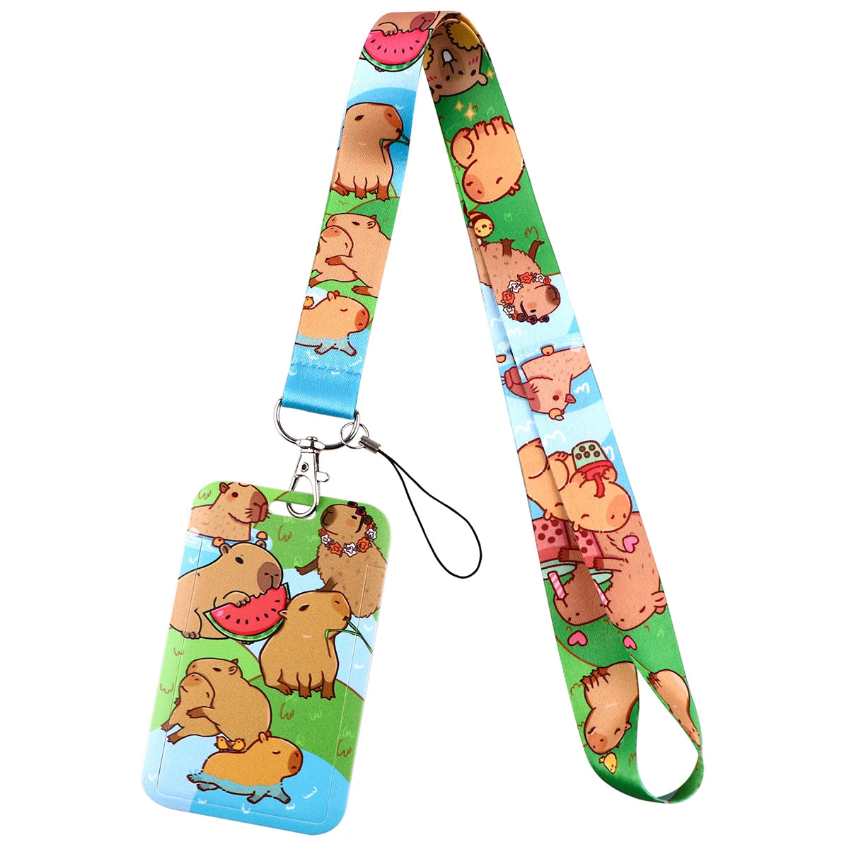 Cute Capybara Lanyard for Key Neck Strap lanyard Card ID Badge Holder Key Chain Key Holder Keyring Accessories Holiday Gifts