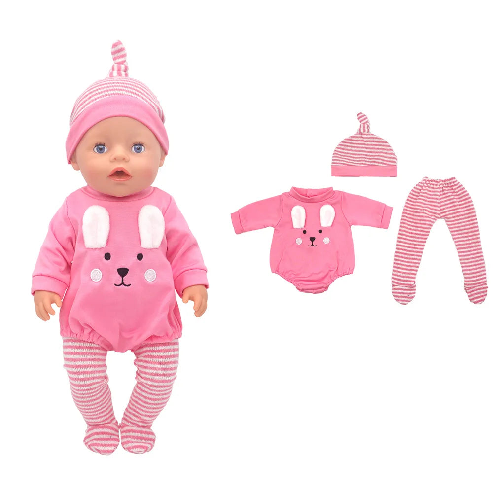 New Doll Suit Fit For 43cm Born Baby Doll 17 Inch Reborn Doll Clothes And Accessories