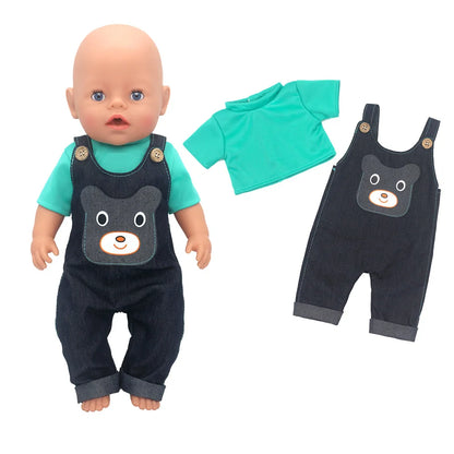 New Doll Suit Fit For 43cm Born Baby Doll 17 Inch Reborn Doll Clothes And Accessories