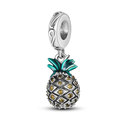 Silver Plated Charms For Woman Summer Green Cactus Avocado Beads Fit Original Bracelet Necklace DIY Dangle Charms