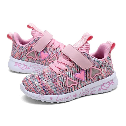 2023 Girls Casual Shoes Light Mesh Sneakers Kids Summer Children Autumn Tenis Cute Sport Cartoon Female Running Sock Footwear 8 - Giftcare 
