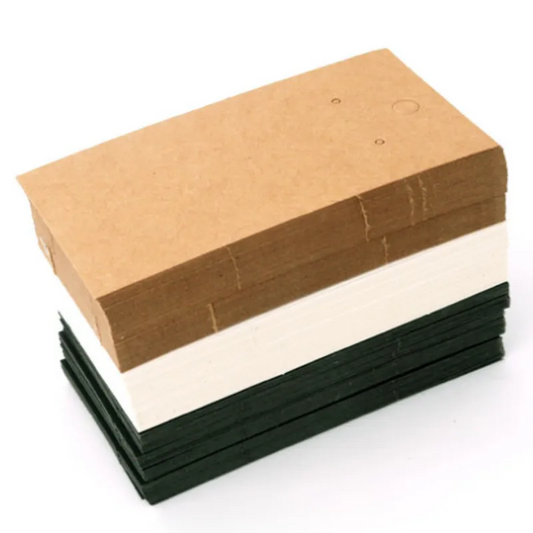 50pcs 5x9cm Earring Display Card Earring Card Holder Blank Kraft Paper Tags Ear Studs Long Drop Card for Jewelry Packaging DIY - Giftcare 