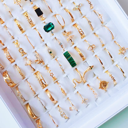 30Pcs/Lot New Rings for Women Vintage Gem Snake Spider Gossip Bohemian Party Girls Set Wedding Ring Jewelry Love Gift.Free shipping