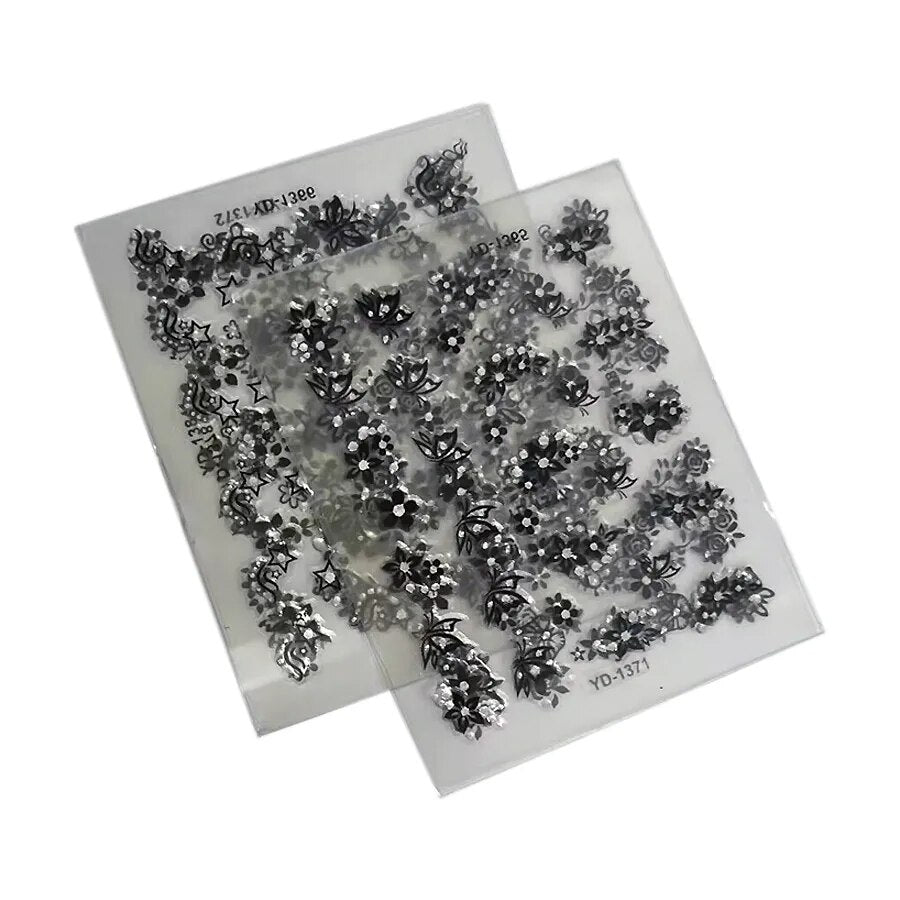 10 Pcs Sheets Nail Art Transfer Stickers 3D Design Manicure Tips Decal Decorations Hot Selling - Giftcare 