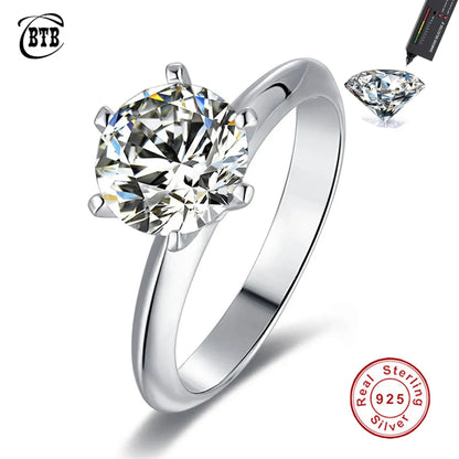 Luxury 925 Sterling Silver Real Moissanite Rings Wholesale - Giftcare 