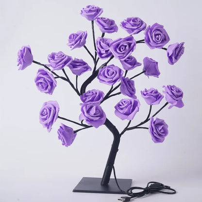 Table Lamp Rose Flower Tree Rose Flower Lighting Home Decoration
