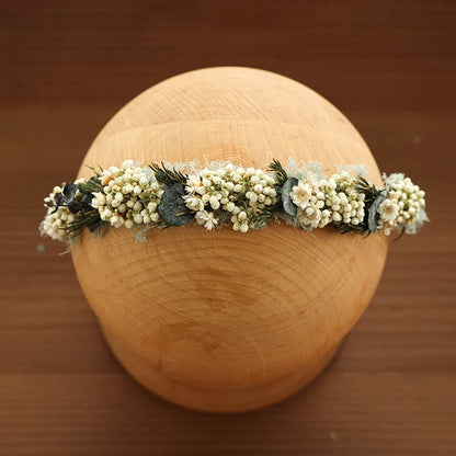 Baby Photography Accessories Full Moon Baby Artificial Flower Headband Decoration Adjustable Floral Headwear Newborn Photo Props