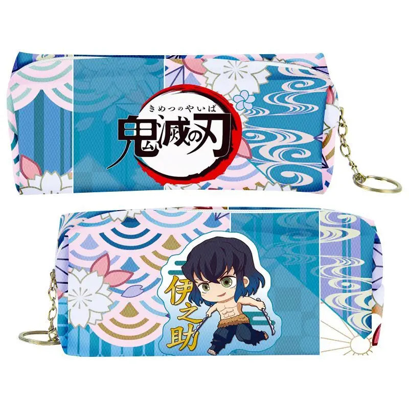 demon slayer cartoon animation peripheral pencil case stationery box pencil coin purse PU zipper Nezuko Mitsuri Butterfly Ninja