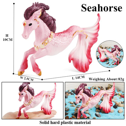 Oenux Fairy Tale Fly Horse Mythical Alpaca Elf Pegasus Action Figures Animal Model Collection Cute Girl Birthday Gift Kids Toy