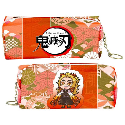 demon slayer cartoon animation peripheral pencil case stationery box pencil coin purse PU zipper Nezuko Mitsuri Butterfly Ninja