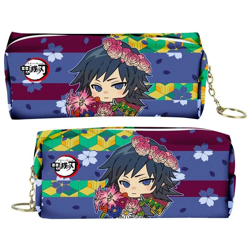 demon slayer cartoon animation peripheral pencil case stationery box pencil coin purse PU zipper Nezuko Mitsuri Butterfly Ninja