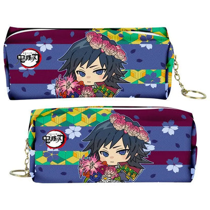 demon slayer cartoon animation peripheral pencil case stationery box pencil coin purse PU zipper Nezuko Mitsuri Butterfly Ninja