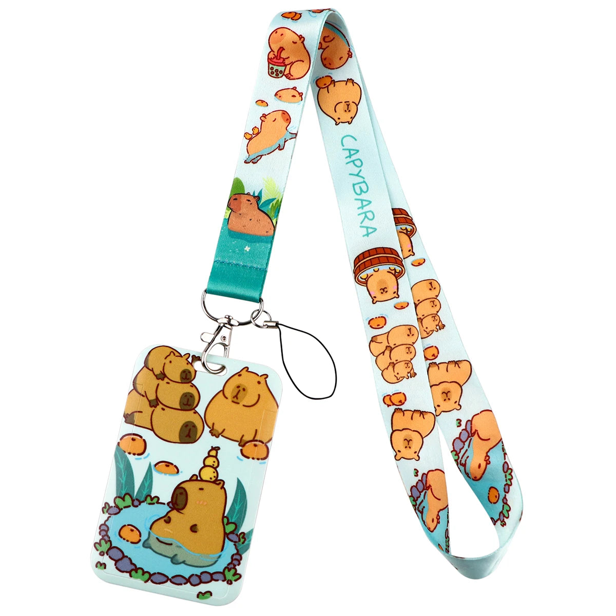 Cute Capybara Lanyard for Key Neck Strap lanyard Card ID Badge Holder Key Chain Key Holder Keyring Accessories Holiday Gifts